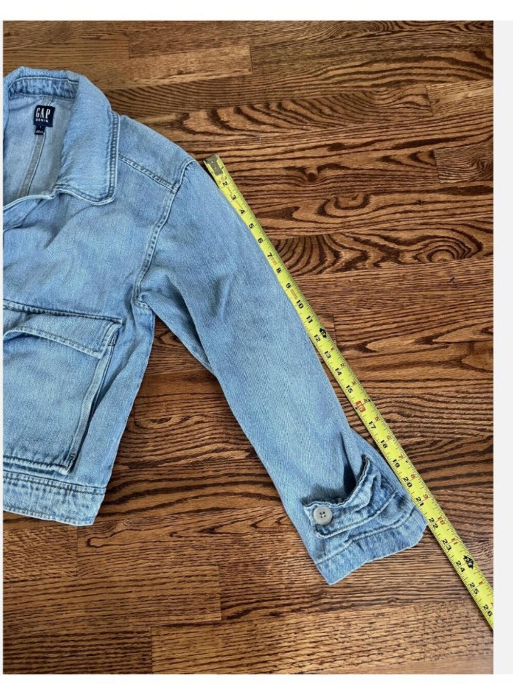 Gap Super Soft Blue Light Wash Denim Utility Jacket Size Large 744893 - Picture 5 of 10